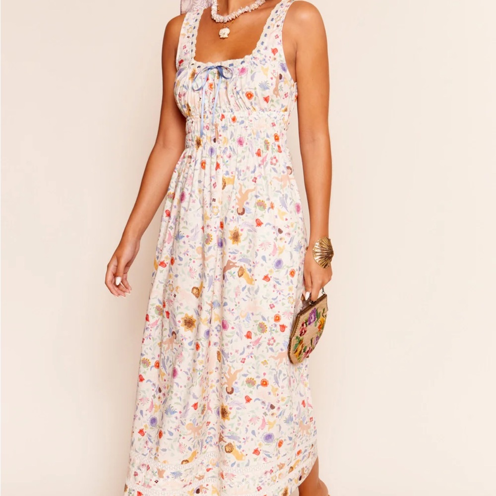 RIXO by Ciao Lucia Iris Cotton Midi Dress